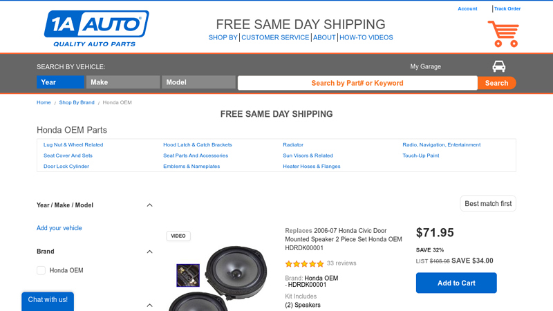 Honda OEM Parts Online honda accord oem parts