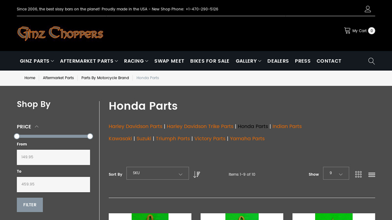 Honda Parts custom parts for honda motorcycles