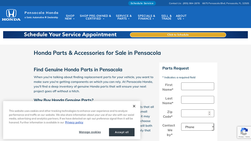 Honda Parts for Sale in Pensacola FL car parts pensacola fl