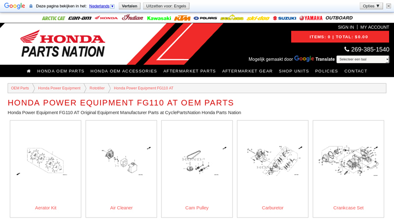 Honda Power Equipment FG110 AT OEM Parts honda fg110a parts
