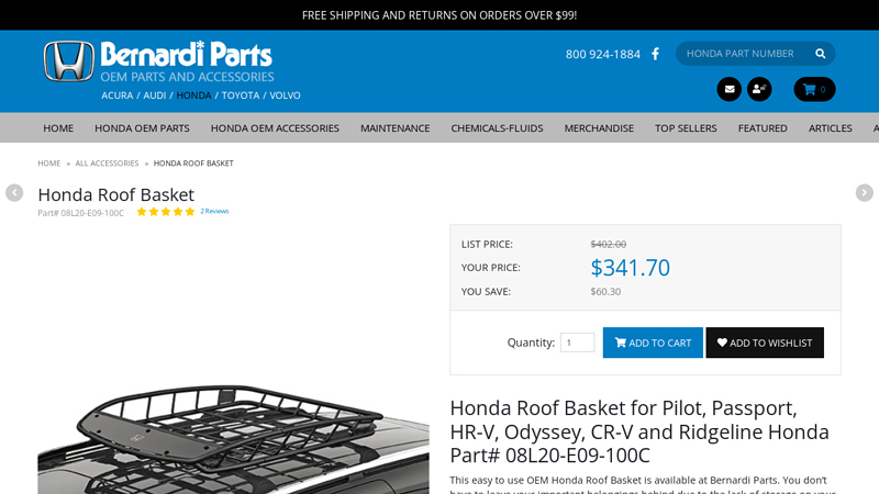 Honda Roof Basket honda parts roof rack