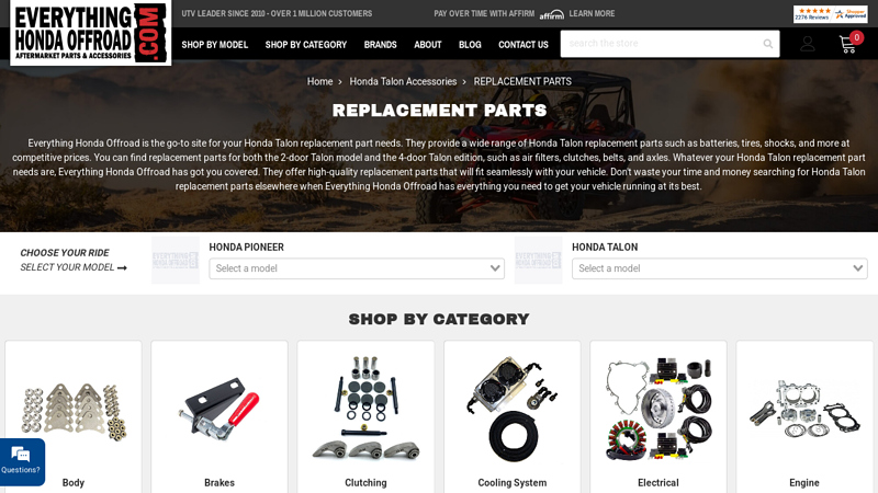 Honda Talon Replacement Parts & Components honda talon parts