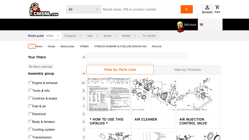 HONDA VT600CD SHADOW VLX DELUXE 2006 (6) USA honda shadow 600 parts