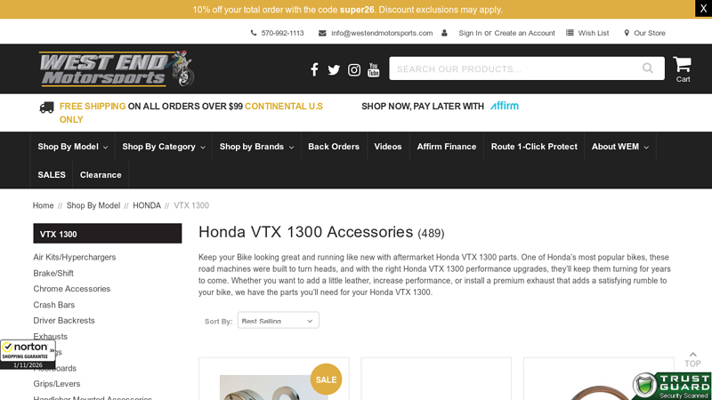 Honda VTX 1300 Accessories (489) honda vtx 1300 parts