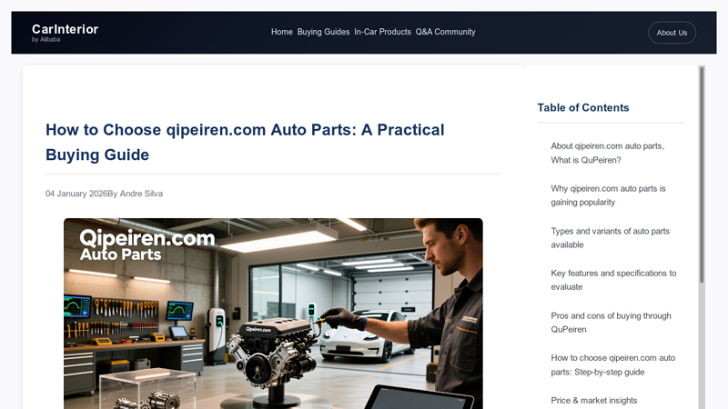 How to Choose qipeiren.com Auto Parts qipeiren.com auto parts