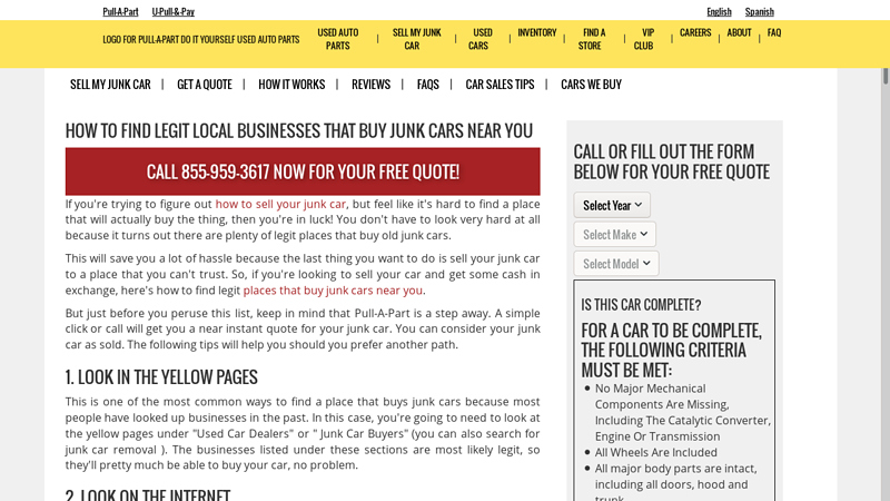How to Find Legit Local Businesses that Buy Junk Cars Near You where to sell car parts for cash