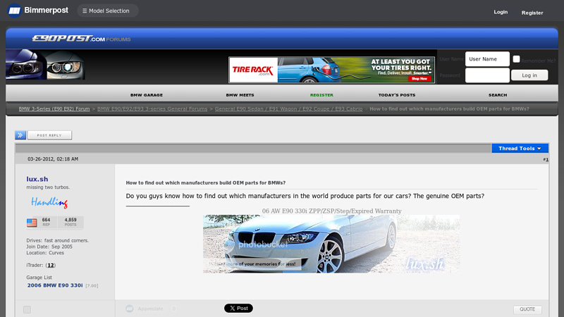 How to find out which manufacturers build OEM parts for BMWs? bmw dealer auto parts