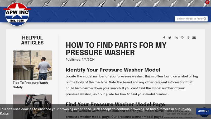 How To Find Parts For My Pressure Washer honda pressure washer replacement parts