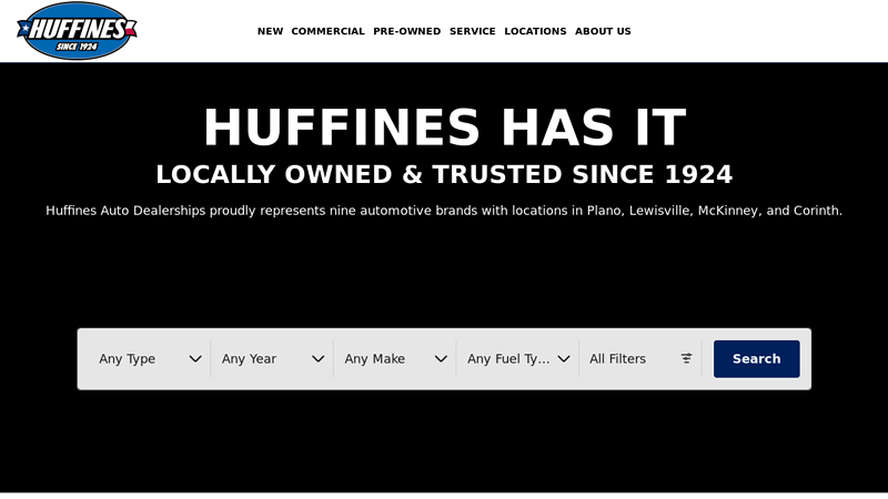 Huffines Auto Dealerships dfw auto & parts sales