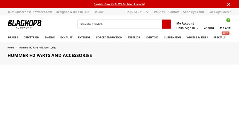 Hummer H2 Parts and Accessories hummer h2 auto parts