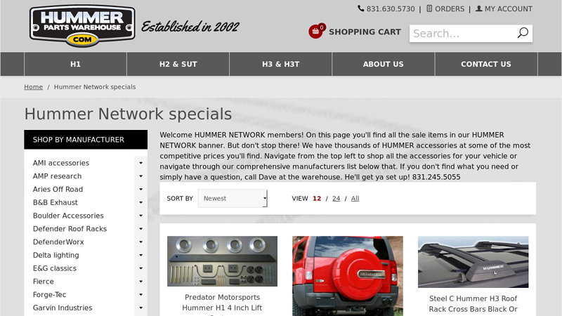 Hummer Network specials hummer h3 auto parts