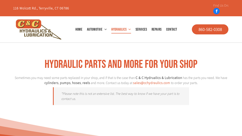 Hydraulics Parts & Accessories c&c auto parts