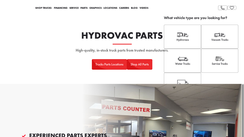 Hydrovac Parts summit truck parts