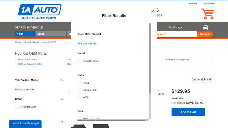 Hyundai OEM Parts hyundai auto parts