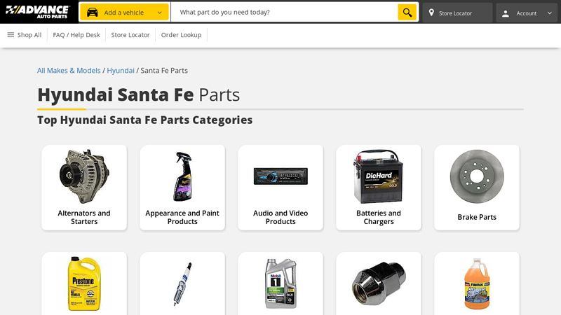 Hyundai Santa Fe Parts auto parts santa fe
