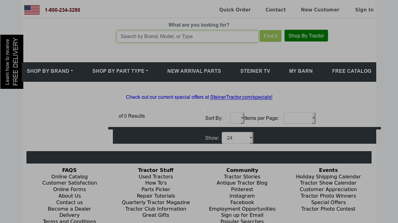 IH / Farmall Tractor Parts steiner tractor parts