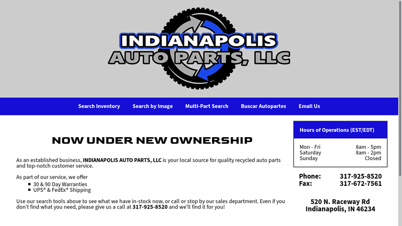 INDIANAPOLIS AUTO PARTS, LLC used car parts indianapolis indiana