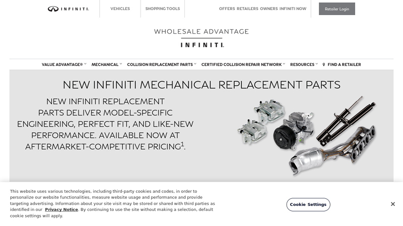 INFINITI Genuine OEM Mechanical Replacement Parts infiniti auto parts