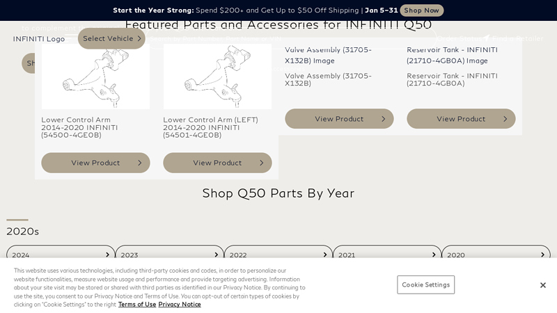INFINITI Q50 Parts & Accessories q50 car parts