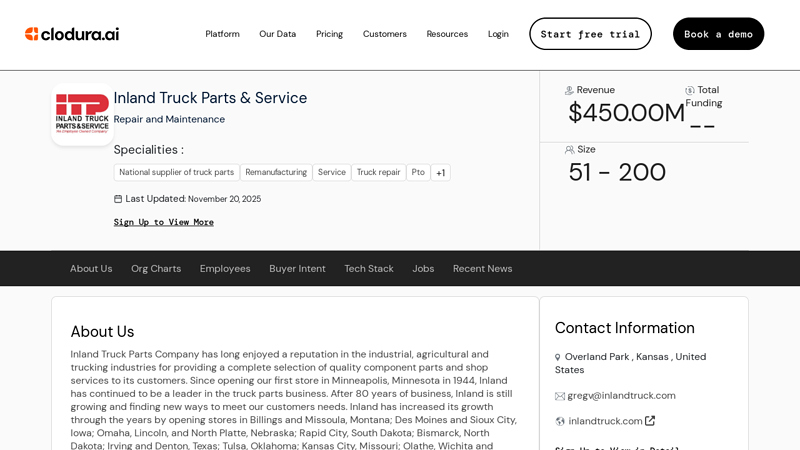 Inland Truck Parts & Service inland truck parts salina ks