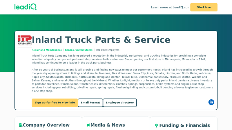 Inland Truck Parts & Service inland truck parts lincoln ne