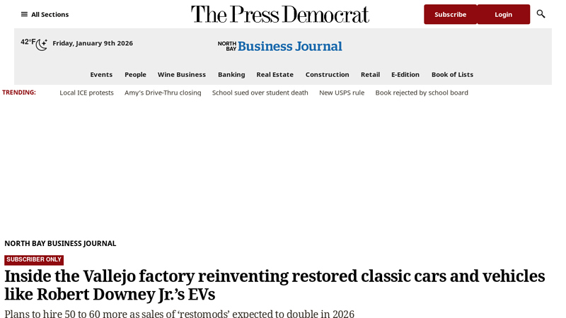 Inside the Vallejo factory reinventing classic car 'restomods' auto parts vallejo