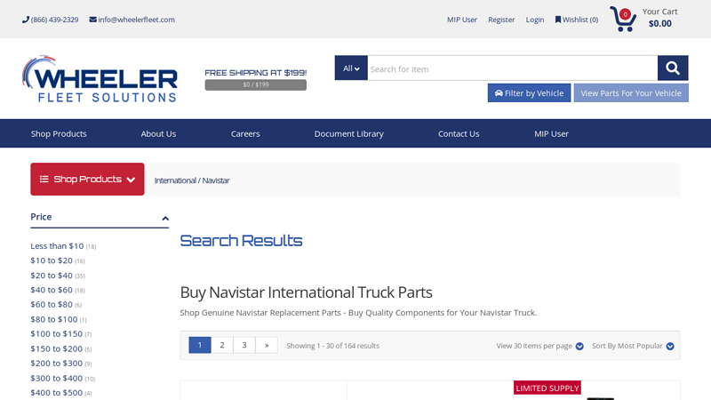 International / Navistar international truck parts
