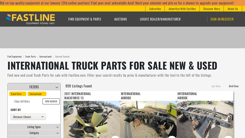International Truck Parts for Sale New & Used old international truck parts for sale