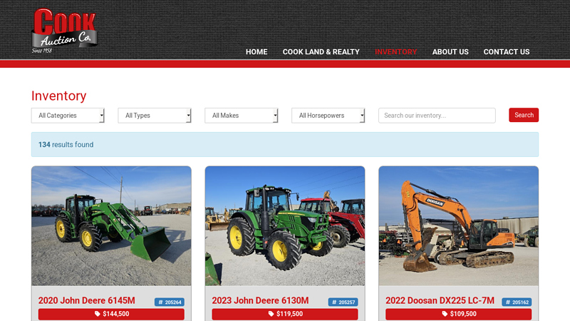 Inventory cook tractor parts clinton