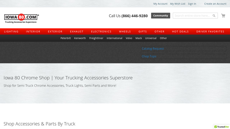 Iowa 80 Chrome Shop and Semi Truck Parts Superstore semi truck parts shop near me