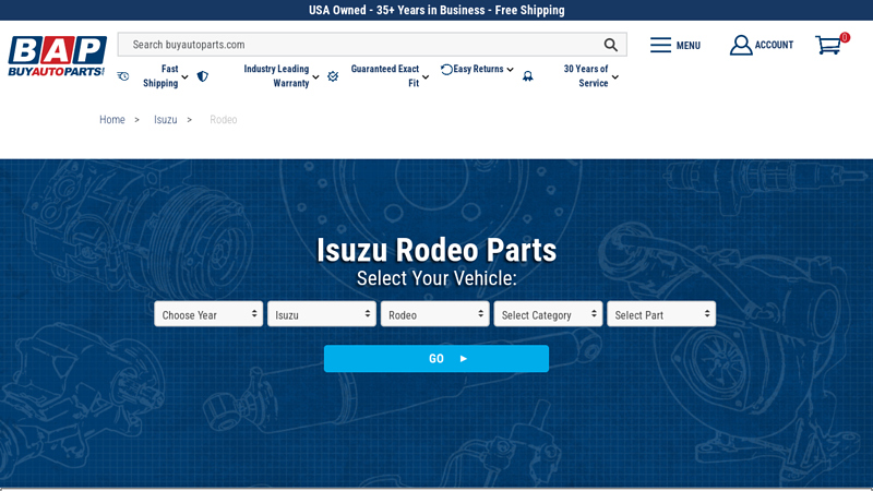 Isuzu Rodeo parts isuzu rodeo auto parts