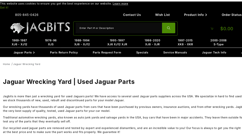 Jaguar Wrecking Yard Used Jaguar Parts jaguar used auto parts