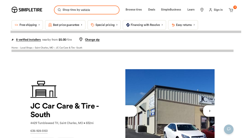 JC Car Care & Tire jc auto parts missouri