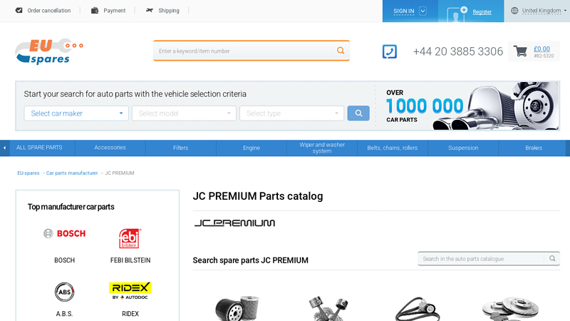 JC PREMIUM car parts online catalogue jc car parts
