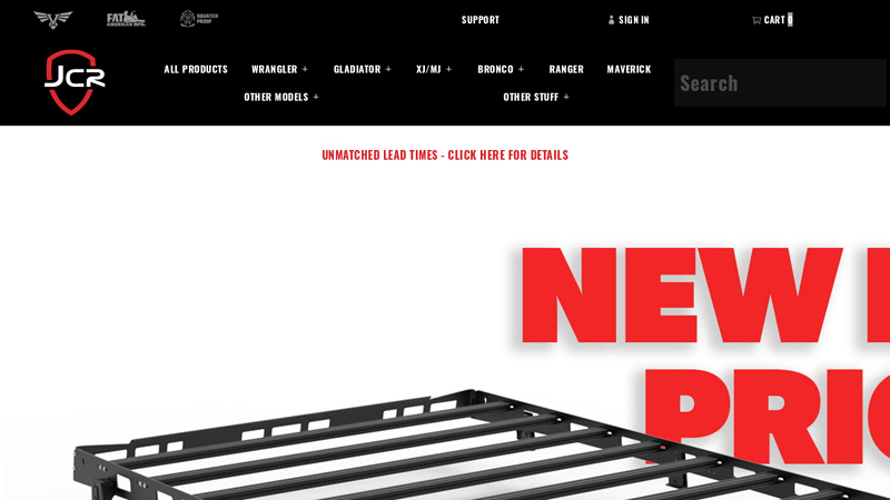 JcrOffroad jeep cherokee car parts