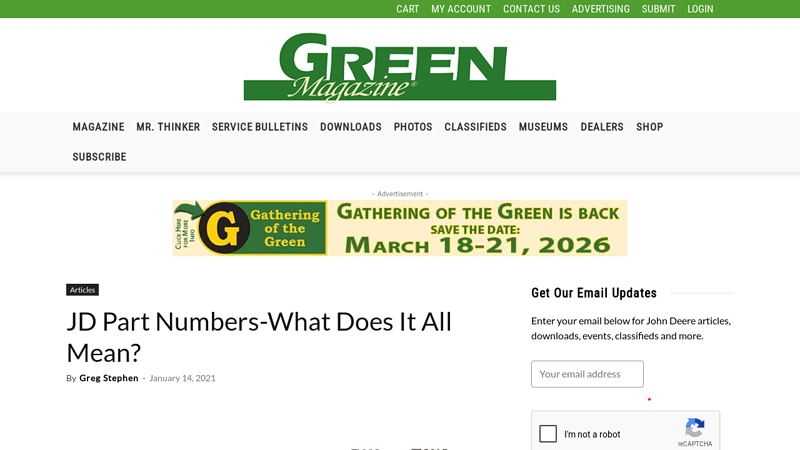 JD Part Numbers old john deere tractor parts