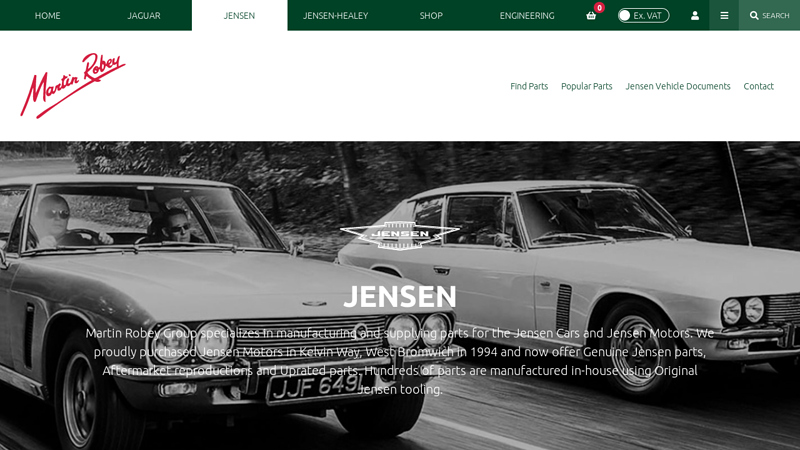 Jensen Interceptor and CV8 Parts martins auto parts