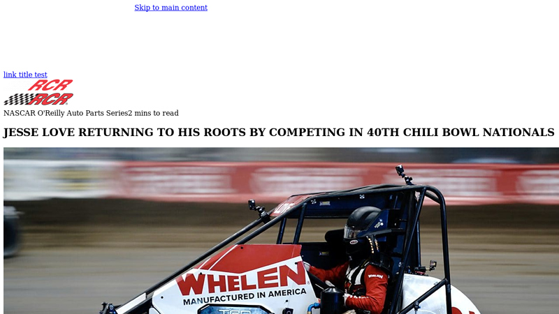 Jesse Love returning to his roots by competing in 40th Chili Bowl ... o'reilly auto parts tulsa