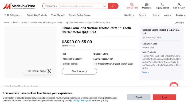 Jinma Farm PRO Nortrac Tractor Parts 11 Teeth Starter Motor ... farm pro tractor parts