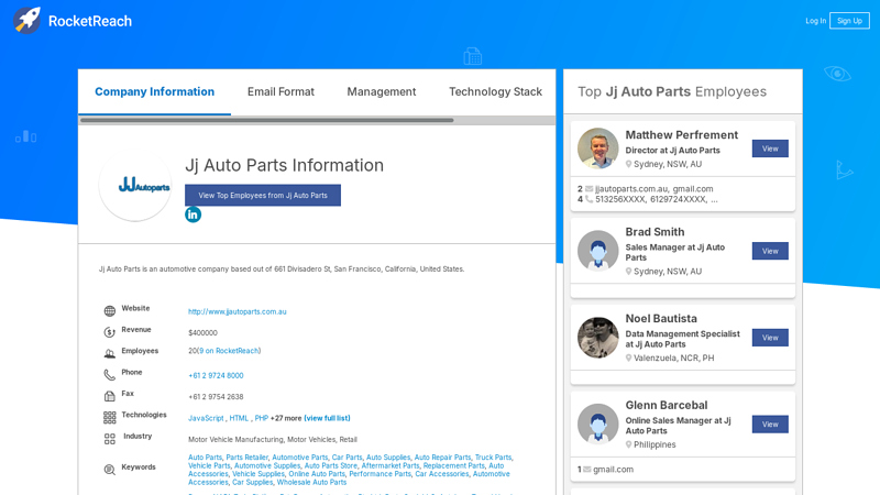 Jj Auto Parts Information jj auto parts