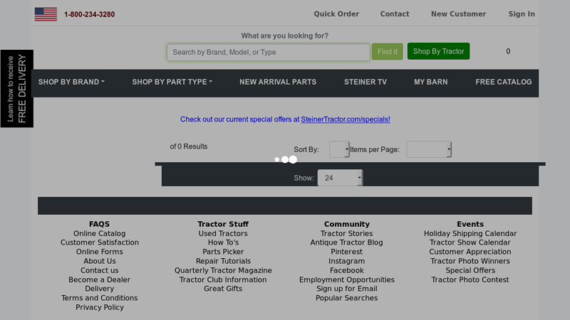John Deere industrial tractor parts