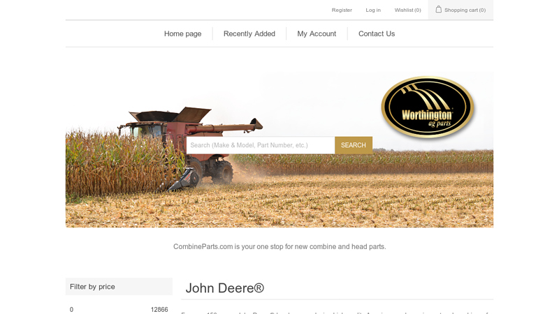 John Deere worthington tractor parts