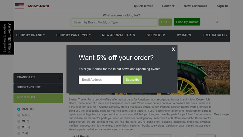 John Deere aftermarket tractor parts