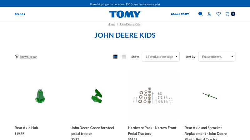 John Deere Kids Products john deere pedal tractor parts