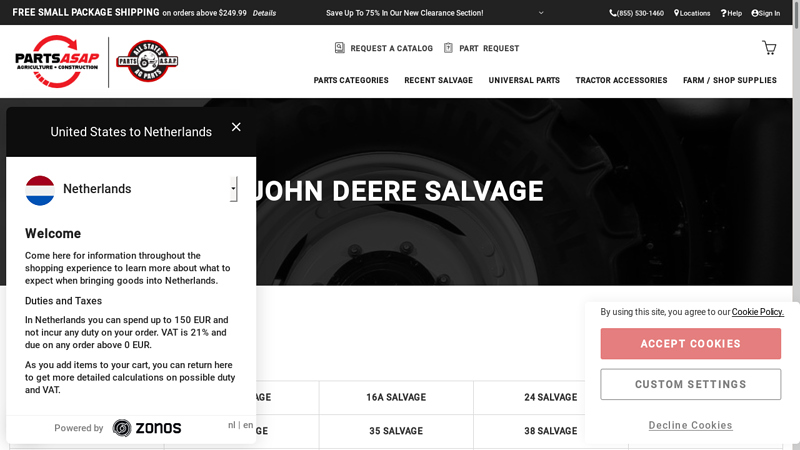 John Deere Salvage used john deere tractor parts