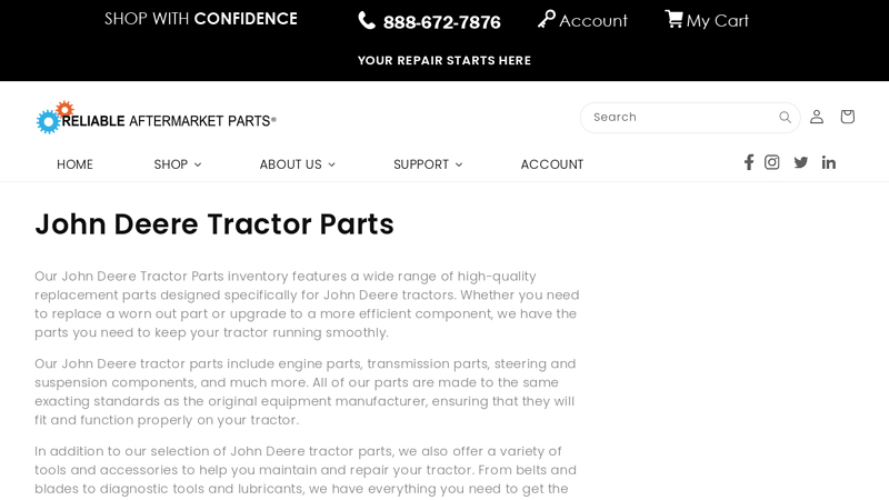 John Deere Tractor Parts aftermarket jd tractor parts