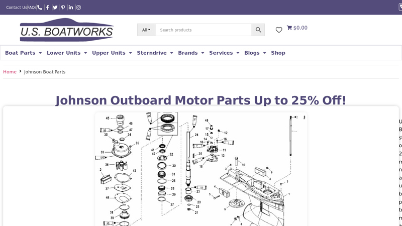 Johnson Boat Parts johnson evinrude motor parts