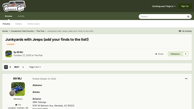 Junkyards with Jeeps (add your finds to the list!) glendale auto parts and auto wrecking