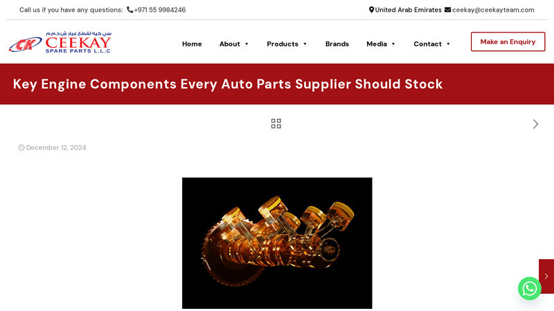 Key Engine Components Every Auto Parts Supplier Should Stock key auto parts