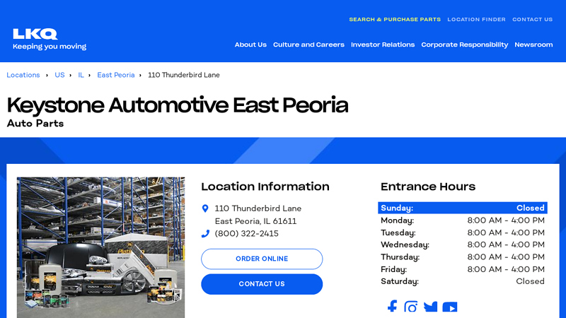 Keystone Automotive East Peoria Auto Parts auto parts peoria il